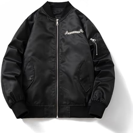 Amazon | [Rosesky] スカジャン メンズ 龍 虎 鷹 ジャケット 黒